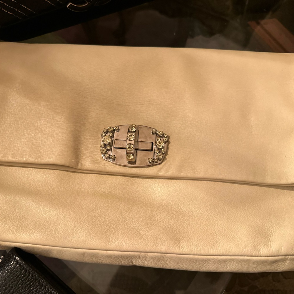 Clutch white colour, Miu Miu